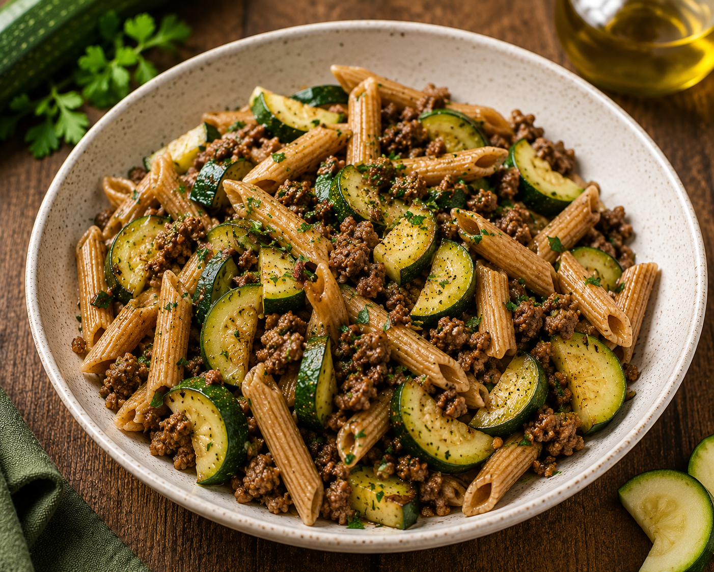 Pasta Integrale, Macinata & Zucchine